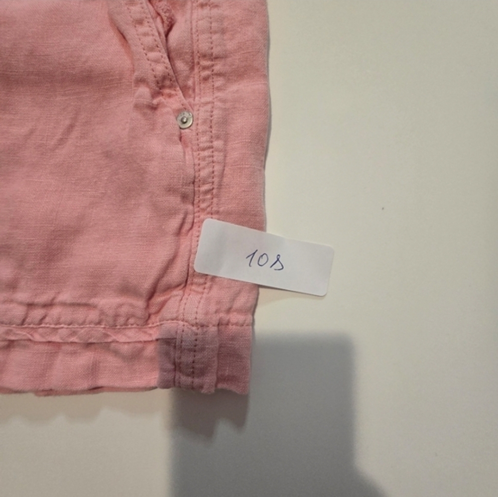 DL1961 Pink Marie Shorts In Pink Linen Chino Size M - Picture 10 of 10